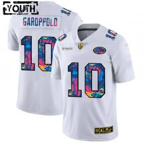 Camiseta Niño NFL San Francisco 49ers Jimmy Garoppolo 10 Nike 2020 Multicolor Blanco